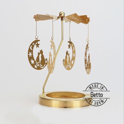 Rotary Metal Candle Holder,Spinning Tealight