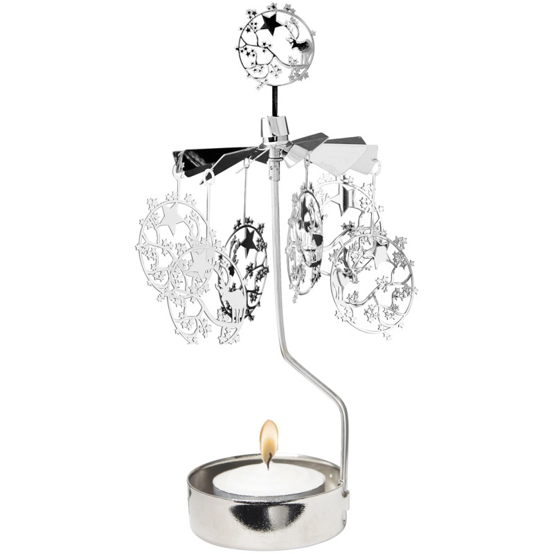 Wedding Decoration Spinning Tealight Christmas Rotary Metal Candle Holder